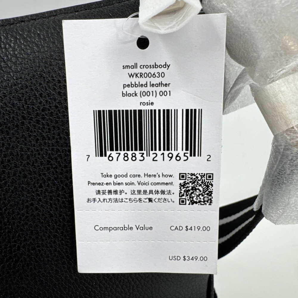 Kate Spade New York NWT Small Rosie Crossbody BLACK Leather - Picture 4 of 11